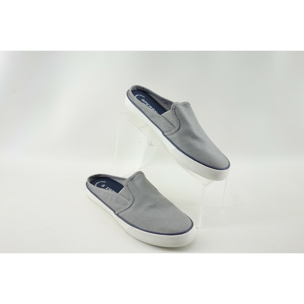 Sperry STS81451 Women's Gray Fabric‎ Slip On Boat Shoes Size 8 M